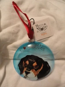 Beagle Hound Christmas Ornament Sun Catcher I heart love Beagles -C - Picture 1 of 4