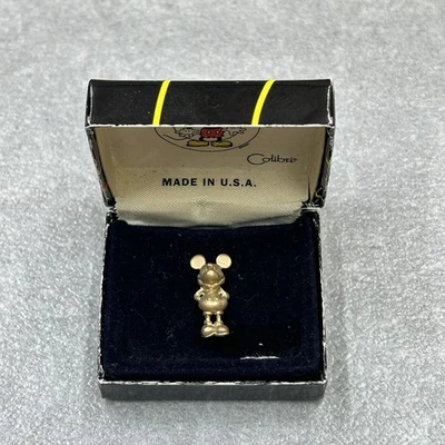 Vintage Colibri Disney Mickey & Co  Tie Tack Gold Tone Mickey Mouse New In Box - Image 1 of 4