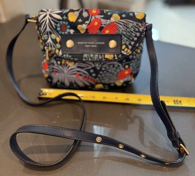 MARC BY MARC JACOBS Crossbody Bag Nylon Navy Floral print w/ adjustable strap - Image 1 of 4