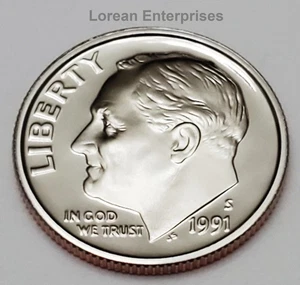 1991 S Roosevelt Dime CLAD ✼ PROOF✼ - Picture 1 of 2