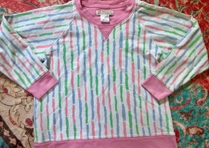 The Beaufort Bonnet Company (TBBC) Pink/White Cassidy Comfy Sweatshirt Size 10 - Picture 1 of 4