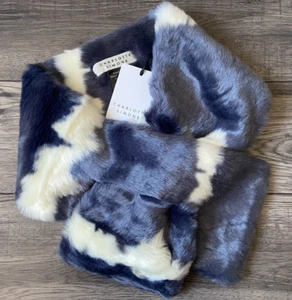 CHARLOTTE SIMONE FAUX FUR CLARA SCARF BNWT - Picture 1 of 9