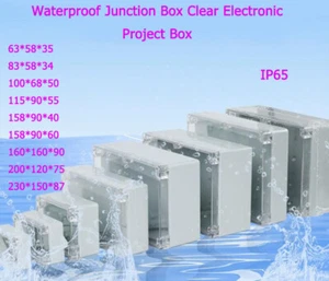 Wasserdicht Klar Elektronisch Projekt Box Gehäuse ABS Kunststoff Cover Cases - Picture 1 of 16