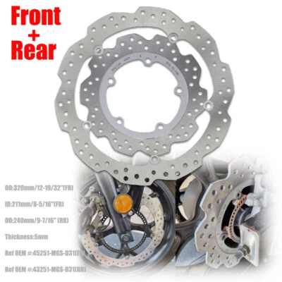 Front  & Rear Brake Rotor / Disc For Honda NC750X NC700X NC700S CTX700 CTX700N - Image 1 of 4