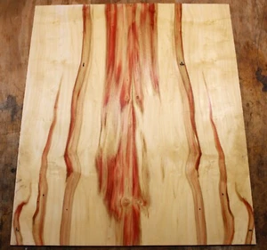 Curly red flame box elder maple drop top .30" thk bass guitar tonewood 2655 - Picture 1 of 11