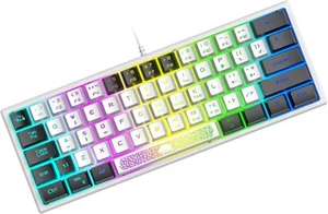 ZIYOU LANG K61 Tastiera da gioco meccanica cablata 60% con retroilluminazione RGB per PC MAC - Foto 1 di 59