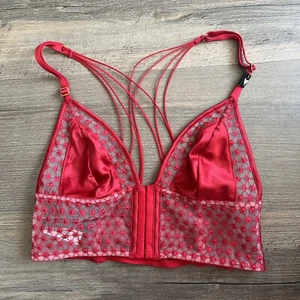 Victoria’s Secret New With Tags Bralette Red Front Hook And Eye Closure Small - Picture 1 of 11