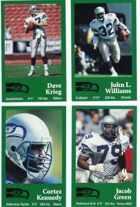 1990 Seattle Seahawks Team Set - Kennedy Knox Wyman Krieg Blades Green - Police - Bild 1 von 2