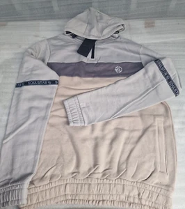 Soul Star Quarter Zip Hoodie Stone (M) - Picture 1 of 5