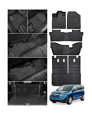 Tapetes de assoalho e forro de carga para Honda Pilot 2022 2021 2020 2019 2018 2017 2016, ... - Imagem 1 de 4