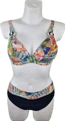 Lidea Bikini  36 C Cup Bademode Bunt Größe Trägerbikini mit Bügel Badebekleidung - Bild 1 von 4