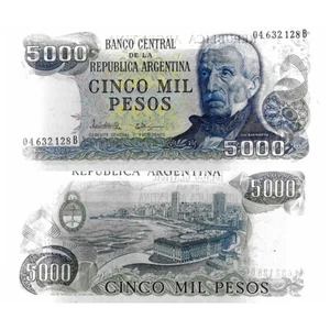 ND (1977-83) * Banconota Argentina 5000 Pesos "General J de San Martín" (p305b) - Foto 1 di 1