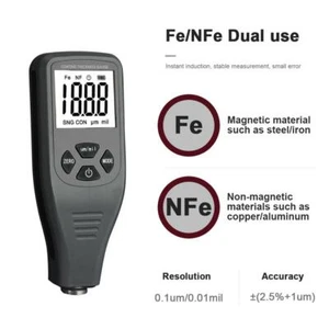 Coating Thickness Gauge Car Paint Tester 0~1300 um Integral Probe F&NF Auto Off - Picture 1 of 8