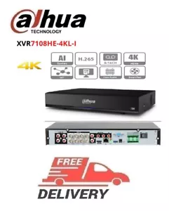 Dahua 8 Chan. Tribrid standalone XVR7108HE-4KL-I Digital Video Recorder - Picture 1 of 1