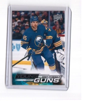 2022-23 Upper Deck Series 2 Young Guns Card #498 Casey Fitzgerald Buffalo Sabres - Image 1 of 2