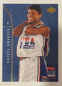 Tarjeta coleccionable de baloncesto Sheryl Swoopes 1994 mazo superior EE. UU. NBA No 84 WNBA RARA - Imagen 1 de 2