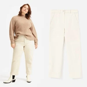 EVERLANE Size 2 The Straight Leg Crop SANDSTONE $98 - Picture 1 of 13
