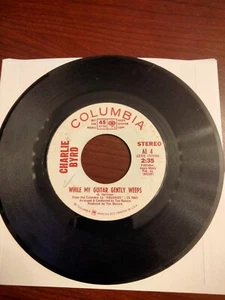 CHARLIE BYRD: While My Guitar Gently Weeps USA Beatles Harrison, PROMO 45 - Foto 1 di 2