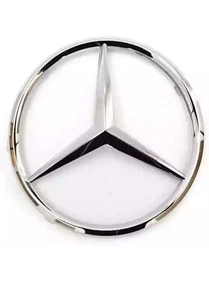 Estrella Emblema Plastico Adhesivo 90 Mm Compatible Con Mercedes Plateado - Imagen 1 de 3