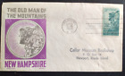 NEW HAMPSHIRE OLD MAN OF THE MOUNTAIN ROCK FACE 1955 KEN BOLL  CACHET FDC