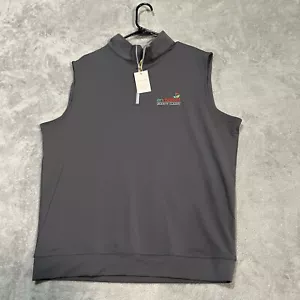 Peter Millar Vest Mens Large Gray Crown Sport Golf Lightweight 1/4 Zip - Picture 1 of 9