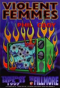 Póster violento de mujer San Francisco Fillmore F291 PHIL CODY - Imagen 1 de 1