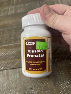 Rugby Classic Suplemento Prenatal Vitaminas y Minerales 100 Comprimidos Foto 1 de 4