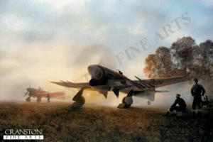 Gerald Coulson Aviation art print Normandy Sunrise 3 RAF Typhoon Pilots signed - Picture 1 of 1