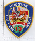 Texas - Houston Station 13 TX Fire Dept Patch - Lucky 13 Irish - Fire EMS Rescue