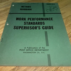 1958 POST OFFICE MANUAL - Work Performance Standards Supervisor Guide - Imagen 1 de 15