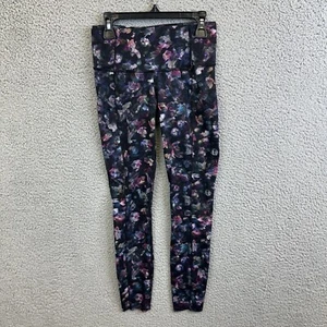 Lululemon Womens Fast Free HR Tight 24" Black Purple Floral Sz 4 - Picture 1 of 7