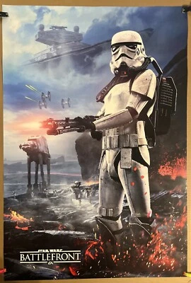 Star Wars Battlefront Video Game Double Sided Promo Poster EA  - Image 1 of 2