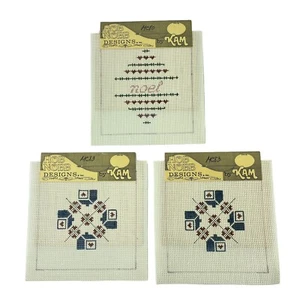 Hob Nobb Designs Kam 3 Lienzo Pintado a Mano Aguja Adornos de Navidad Noel - Imagen 1 de 6