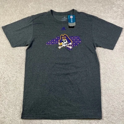 Новый Adidas ECU пираты футболка мужская M темно серый вересковый NCAA Athletic новый с Ярлыками - Изображение 1 из 4
