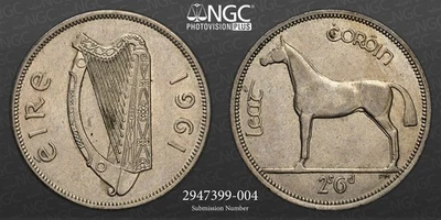 Ireland - 1961 1/2 Crown Mule NGC AU55 - Image 1 of 2