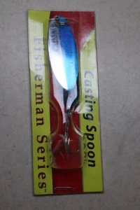 Cabela's Fisherman Series Casting Spoon - Blue & Chrome Fishing Lure - Picture 1 of 2