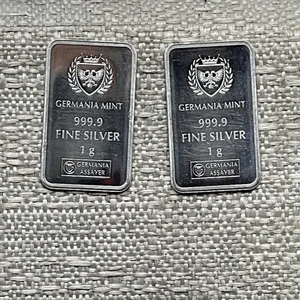 (LOT of 13) 1 Gramm Germania Mint 999,9 Feinsilberbarren - Bild 1 von 5