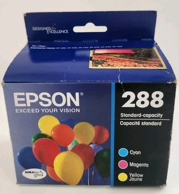 NUEVO EN CAJA EPSON 288 DURABrite ULTRA TINTA CAPACIDAD ESTÁNDAR COLOR COMBO PACK B33 Foto 1 de 4