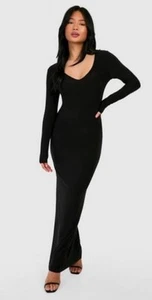 American abbigliamento abito nero in cotone con bretelle - Foto 1 di 3