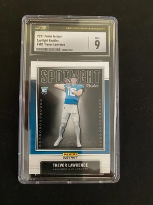 21 Panini Instant Trevor Lawrence RC Spotlight Rookies Graded 9 Mint - Image 1 of 2