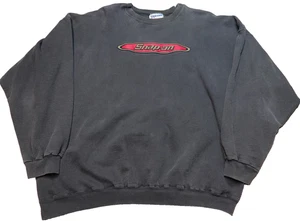 VTG 90s Snap-On Hanes Sweatshirt 2XL Pullover Faded Black *Flaws - Picture 1 of 12