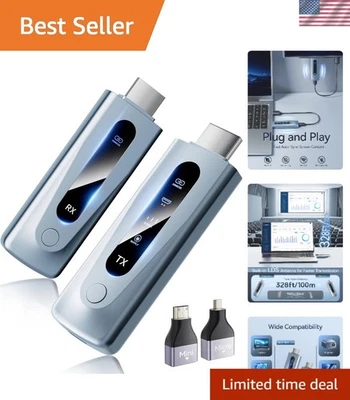 Plug & Play Wireless HDMI Transmitter and Receiver 328FT - Ultra Low Latency - Image 1 of 4