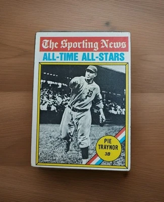 1976 Topps Baseball Card Pittsburgh Pirates Pie Traynor HOF #343 Vtg VG+ No Cre - Image 1 of 2