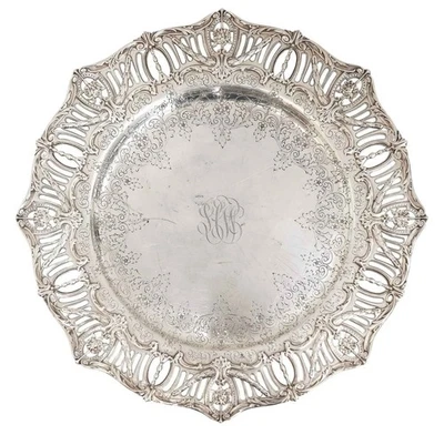 Cargador/plato Graff Washbourne & Dunn de plata de ley - 13,5" - 26,39 oz Foto 1 de 4