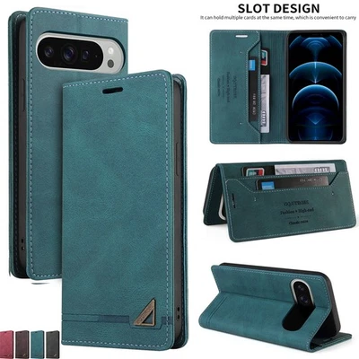 Leather Flip Shockproof RFID Wallet Case For Google Pixel 9 Pro Xl 8 Pro 7A 6Pro - Image 1 of 4