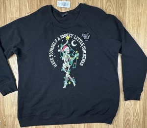 Torrid Sweatshirt Skeleton Light Up fleece Women’s Size 14/16 Christmas NEW - Picture 1 of 8
