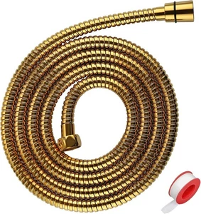 Extra langer Brauseschlauch - Edelstahlaufsatz für 79 Zoll, gold  - Bild 1 von 2