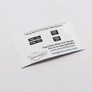 Triang Spot-On Number Plates PML511 Sticker Set - Picture 1 of 4