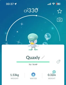 Shiny Quaxly Pokemon Gen8 Go Same/30 Day Pokémon Quaquaval Read Desc - Picture 1 of 1
