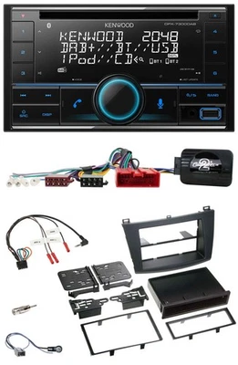 Kenwood CD 2DIN DAB USB Lenkrad Bluetooth Autoradio für Mazda 3 09-13 Can-Bus - Bild 1 von 4